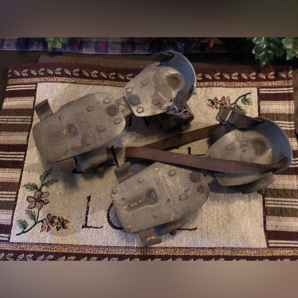 Kingston Vintage Metal Ice Cleats - Gray and Brown